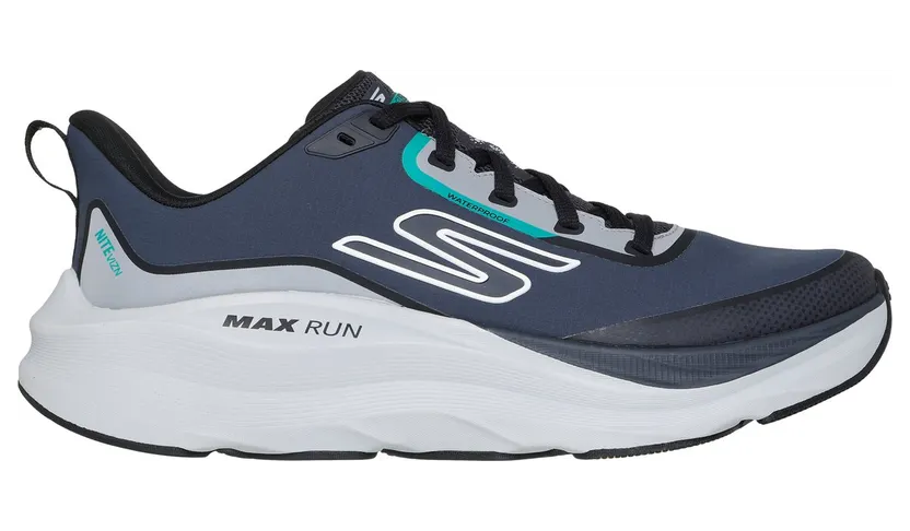 Skechers Waterproof: Max Run – Vorteza Sneaker Houtskool/Zwart