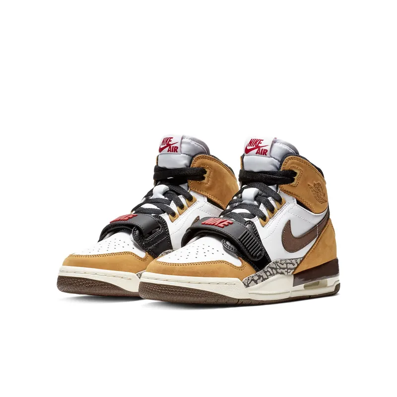 Jordan Legacy 312 Rookie of the Year (GS) White/Baroque Brown-Wheat-Varsity Red (AT4040-102)