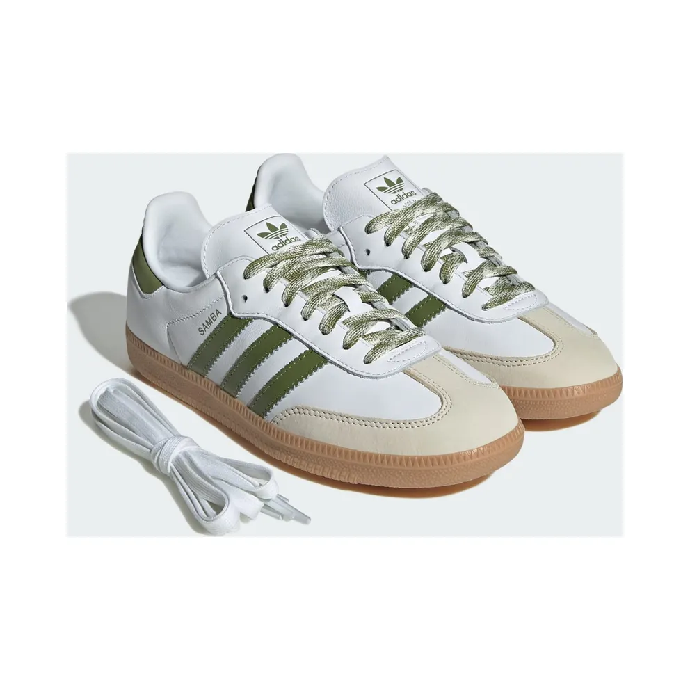 Adidas Samba OG “White Tech Olive Gum” (JS1352)