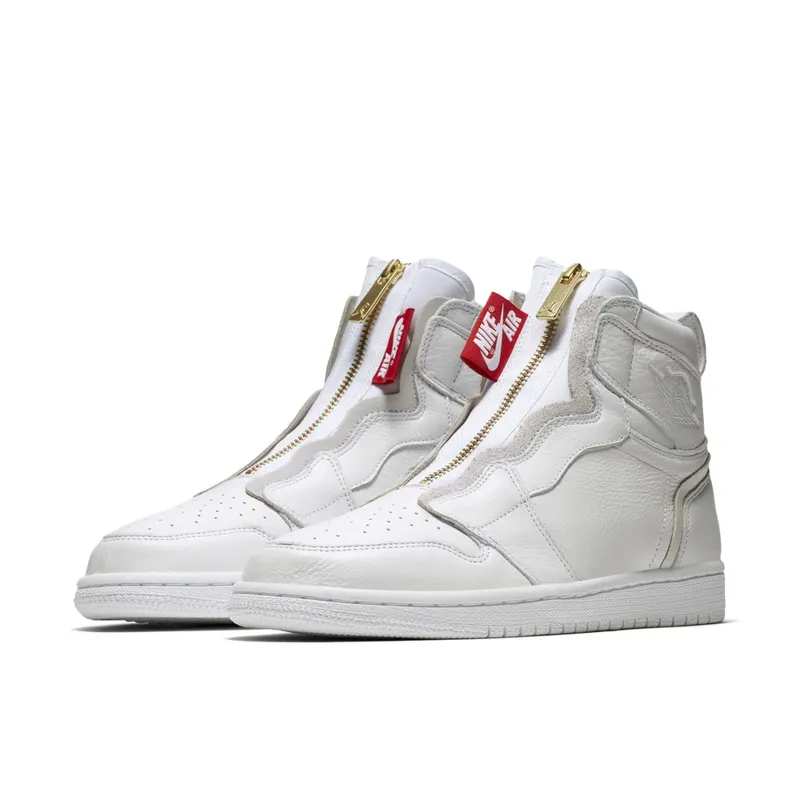 Jordan 1 Retro High Zip White (W) White/White-University Red (AQ3742-116)