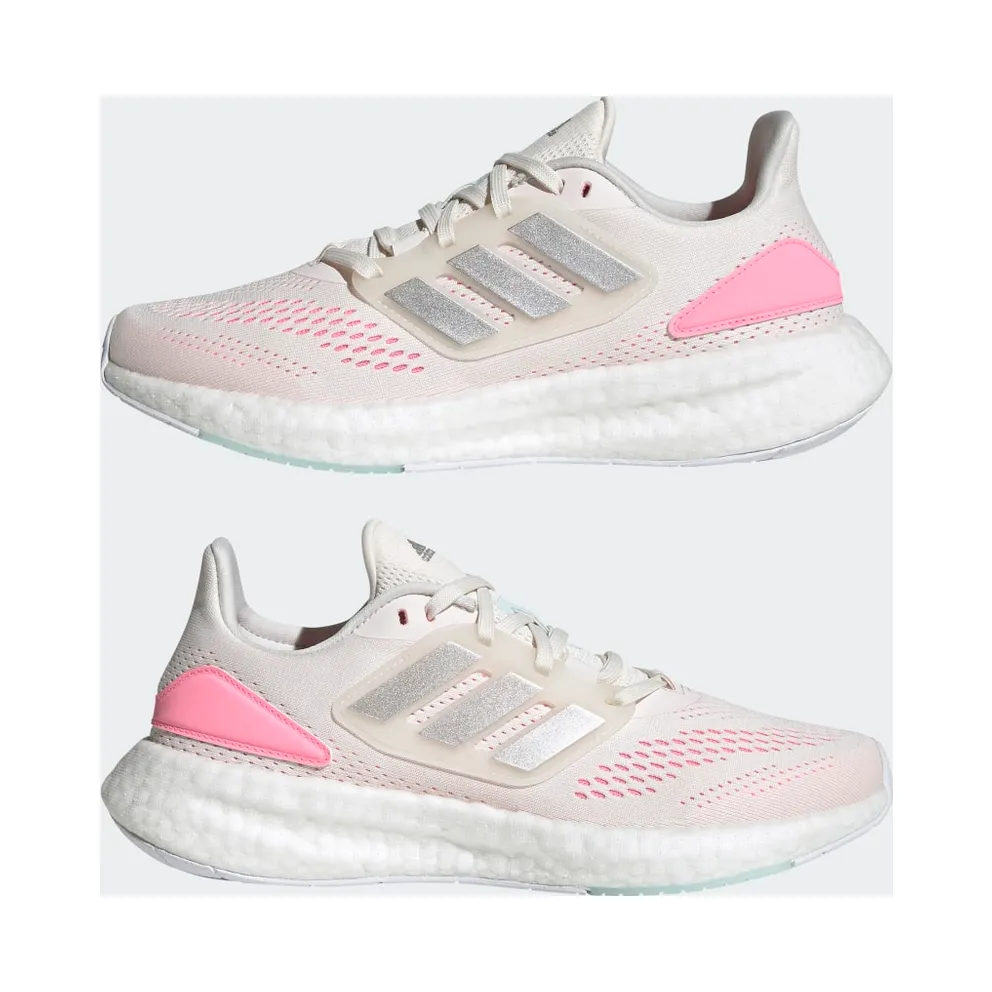 adidas Pureboost 22 Cloud White / Silver Metallic / Beam Pink (HQ1457)