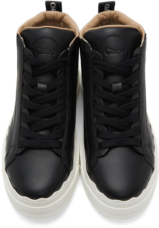 Chloé Black Lauren High-Top Sneakers (CHC21S41342)