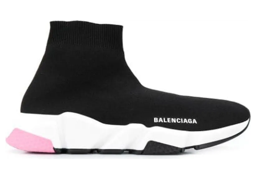 Balenciaga Speed Trainers Mid Black Light Pink (W)