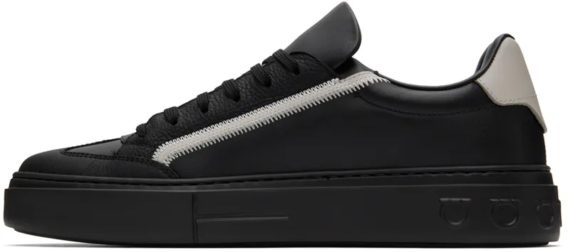 Salvatore Ferragamo Black Gancini Sneakers (753141 02B726041)