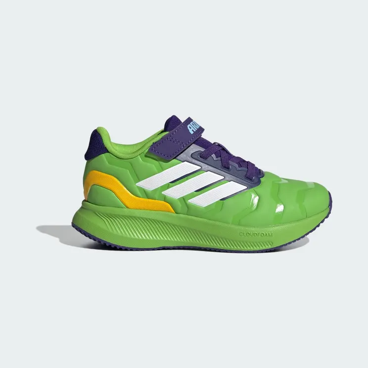 adidas Iron Hulk Runfalcon 5 Kids Semi Solar Green / Cloud White / Collegiate Purple (JQ6689)