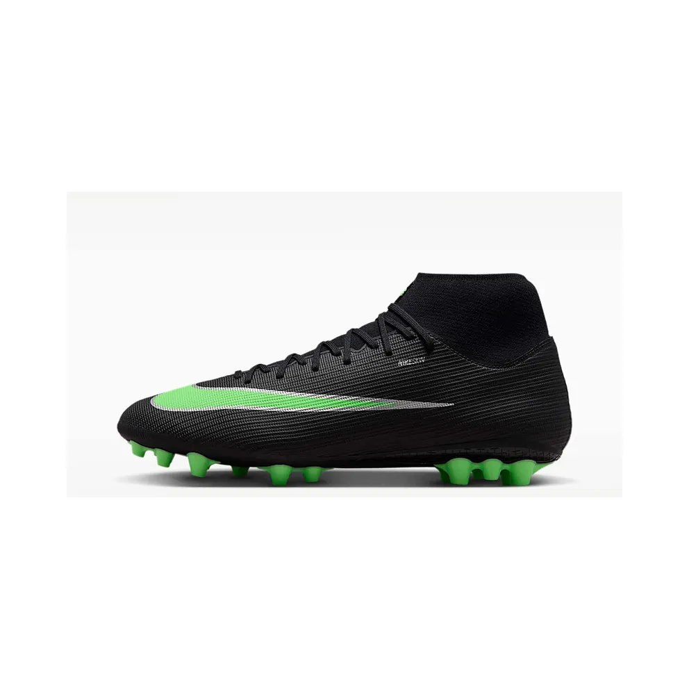 Nike Mercurial Superfly 11 Academy Multi-Ground High-Top “Black/Black/Illusion Green” (IO1496-001)