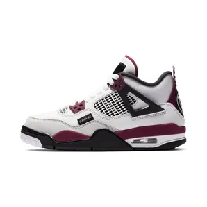 Air Jordan 4 Retro PSG GS Paris Saint-Germain “White / Neutral Grey / Black / Bordeaux” (CZ6509-100)