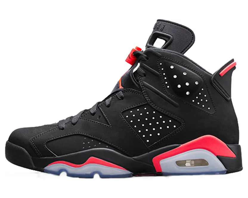 Air Jordan Nike AJ 6 VI Retro Infrared Black (JUMPMAN) (2014) (384664-023)