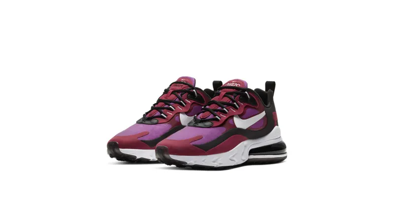 Nike Air Max 270 React Noble Red (W) White/Black.Noble Red/Vivid Purple (CI3899-600)