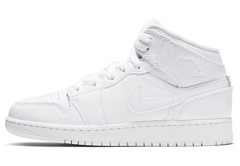 Jordan 1 Mid Triple White (2019) (554725-129)