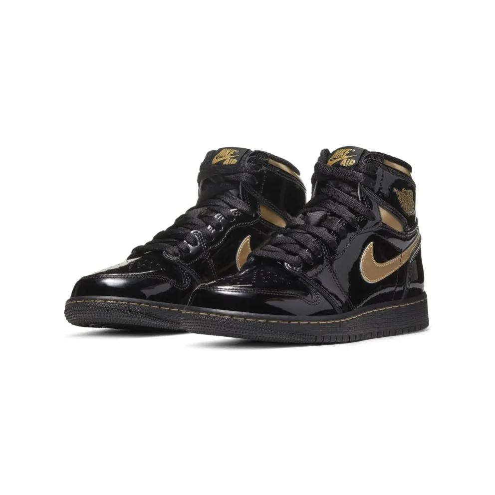 Jordan 1 Retro High Black Metallic Gold 2020 (GS)