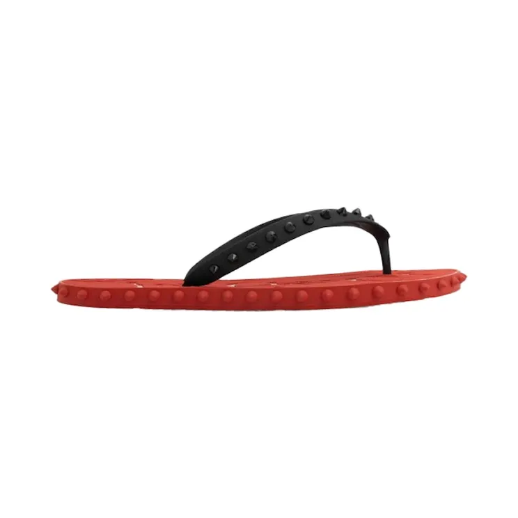 Christian Louboutin Super Loubi Flip Flop Black/Red (1230963 H358)