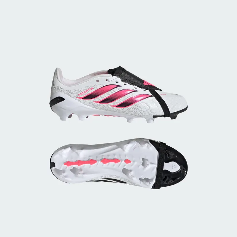 Adidas Predator League Fold-Over Tongue FG Kids Football Boots, White (IH2107)