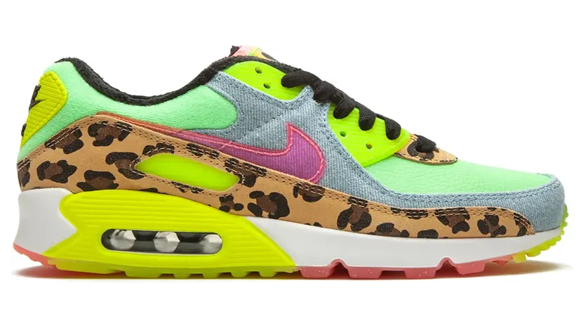Nike Air Max 90 LX Denim Leopard Print low-top “Green” (CW3499)