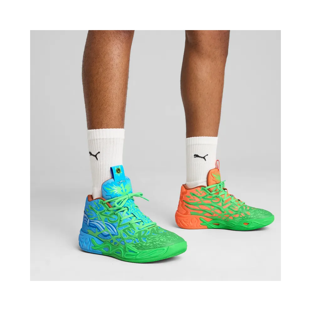Puma HOOPS x TMNT MB.04 LM “Fluro Green Pes / Puma Green / Bright Aqua / Orange Glow” (311307_01)