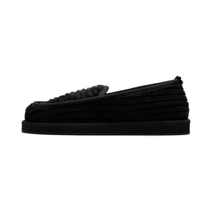 Chrome Hearts Dagger Corduroy Slip On Loafers “Black” (CHRM0065)