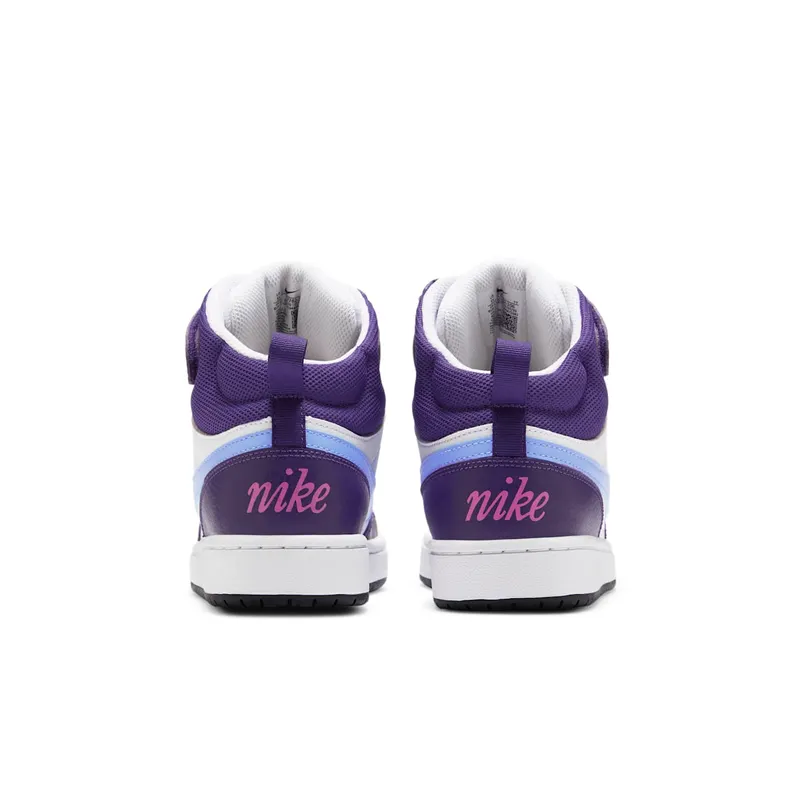 Nike Court Borough Mid 2 White Eggplant Royal Pulse (CD7782-106)