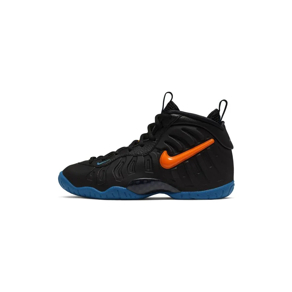 Nike Air Foamposite Pro Knicks (GS) Black/Total Orange-Battle Blue (644792-011)