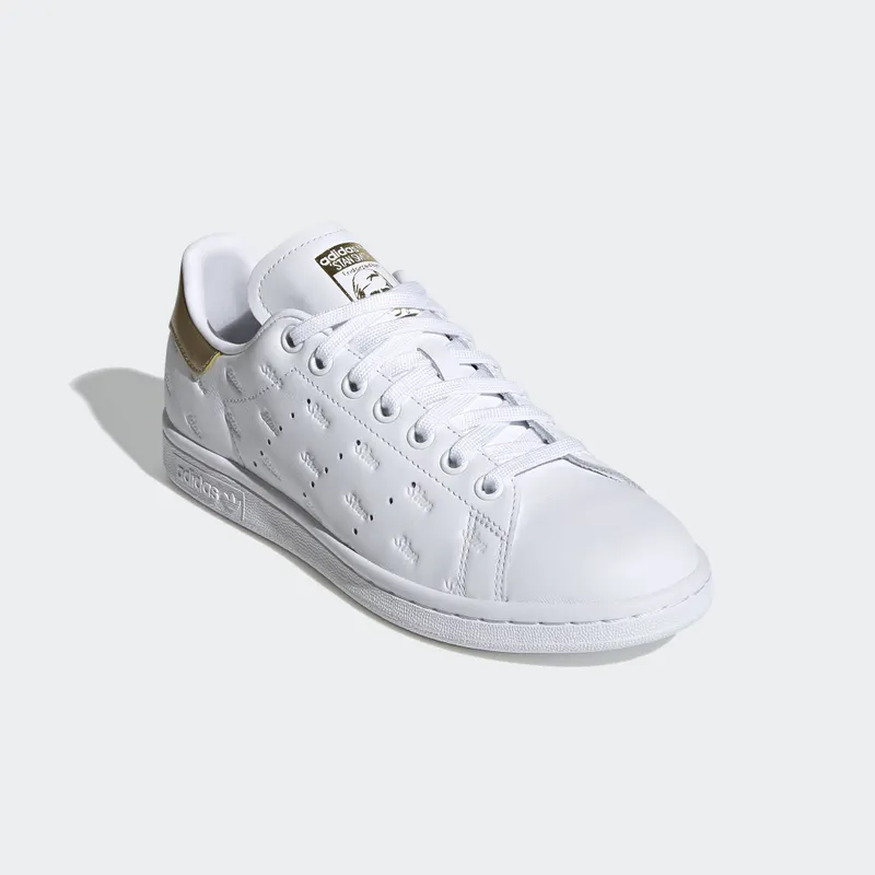 adidas Stan Smith Debossed Logos Gold (W) Cloud White/Cloud White/Gold Metallic (EF6853)