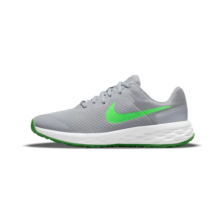 Nike Revolution 6 “Light Smoke Grey / Dark Smoke Grey / Chrome / Green Strike” (DD1096-009)