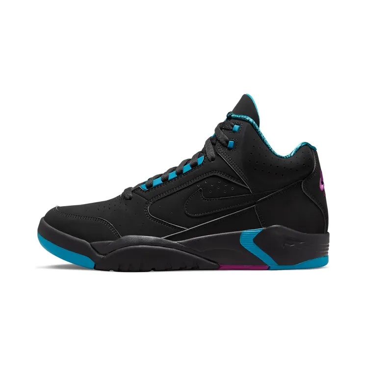 Nike Air Flight Lite II Mid “Black / Cyber Teal / Red Plum” (DQ7687-002)