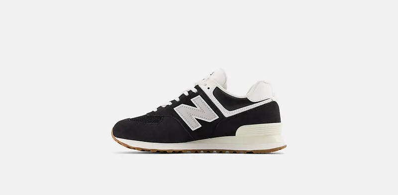 New Balance 574 Black White Gum (U574UG2)
