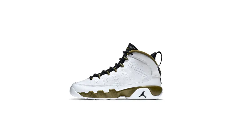 Jordan 9 Retro Statue (GS) White/Black-Militia Green (302359-109)