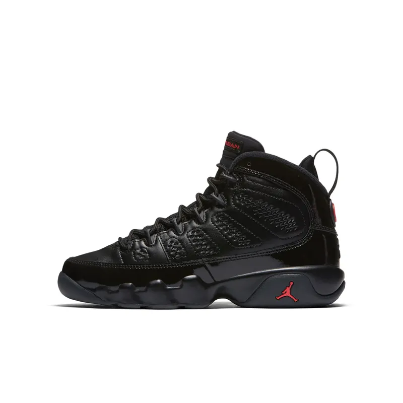 Jordan 9 Retro Bred Patent (GS) Black/University Red-Anthracite (302359-014)