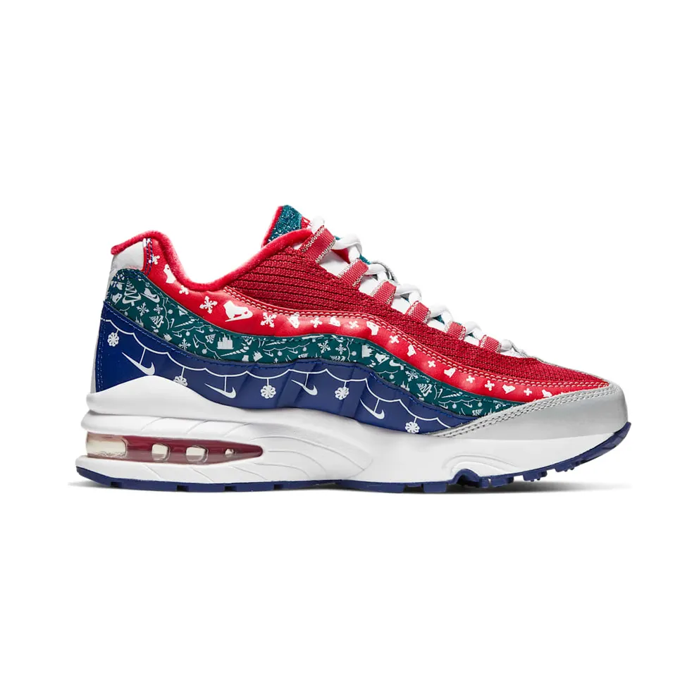 Nike Air Max 95 Christmas Sweater (GS) Red/White/Blue (CT1593-100)