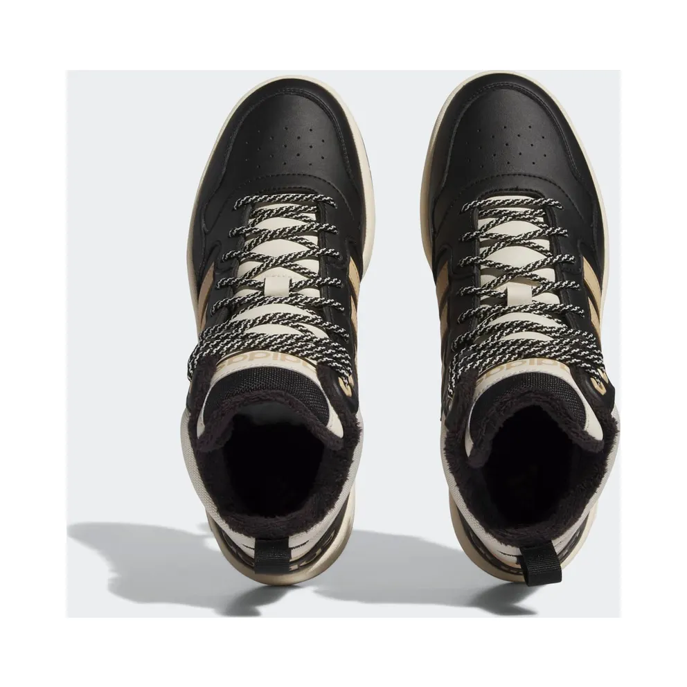 Adidas Hoops 3.0 Mid Lifestyle Basketball Classic Winter Shoes Core Black / Magic Beige / Wonder White (IG7927)