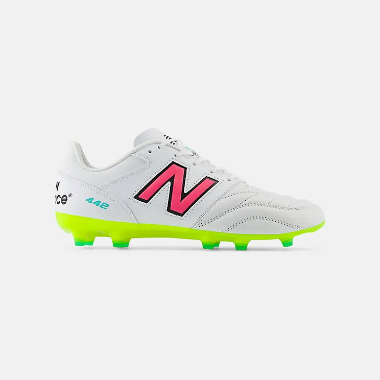 New Balance 442 v2 Team FG White Hi-Lite Neon Pink (MS42FWH2)