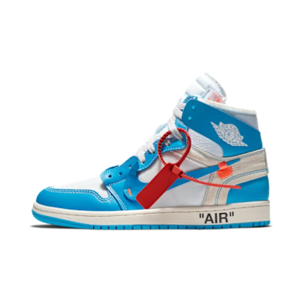 Air Jordan x Off White Nike AJ I 1 ‘Powder Blue’ (UNC) (2018) (AQ0818-148)
