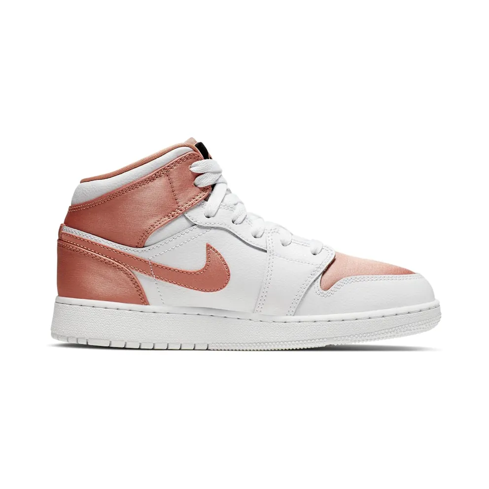 Air Jordan Nike AJ I 1 Mid ‘Rose Gold’ (GS) (2019) (555112-190)