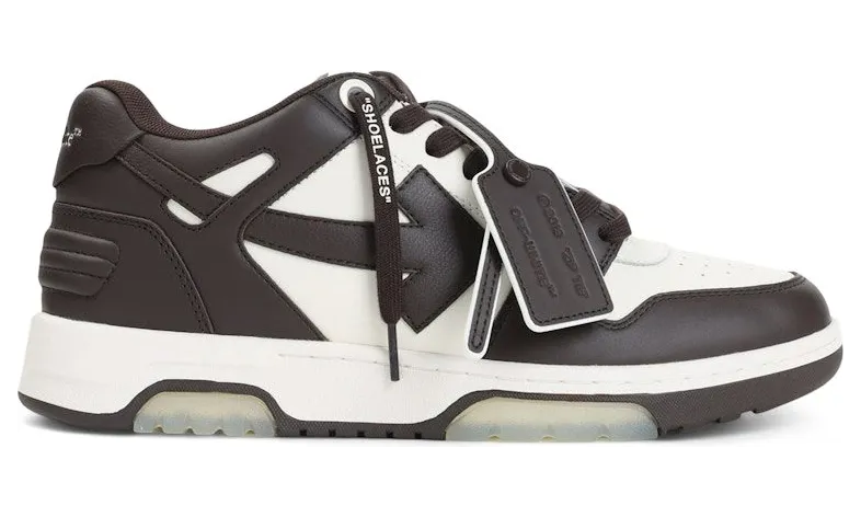 OFF-WHITE Out Of Office OOO Low Tops Chocolate White (OMIA189C99LEA0076G0A)
