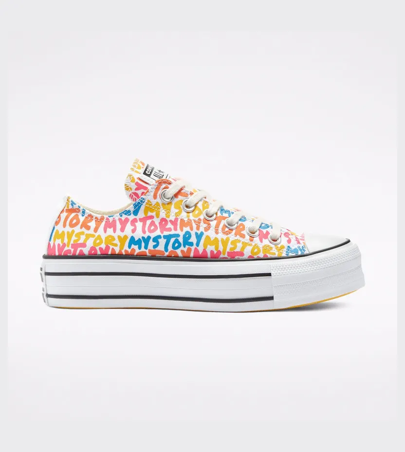 Converse My Story Platform Chuck Taylor All Star Low Top Egret/amarillo/bold Mandarin (570322C)