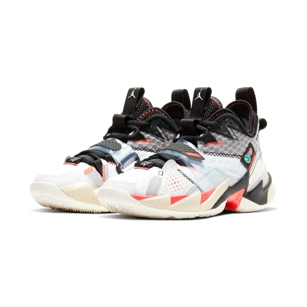 Jordan Why Not Zer0.3 White Bright Crimson Black (GS) White/Bright Crimson-Black (CD5804-101)