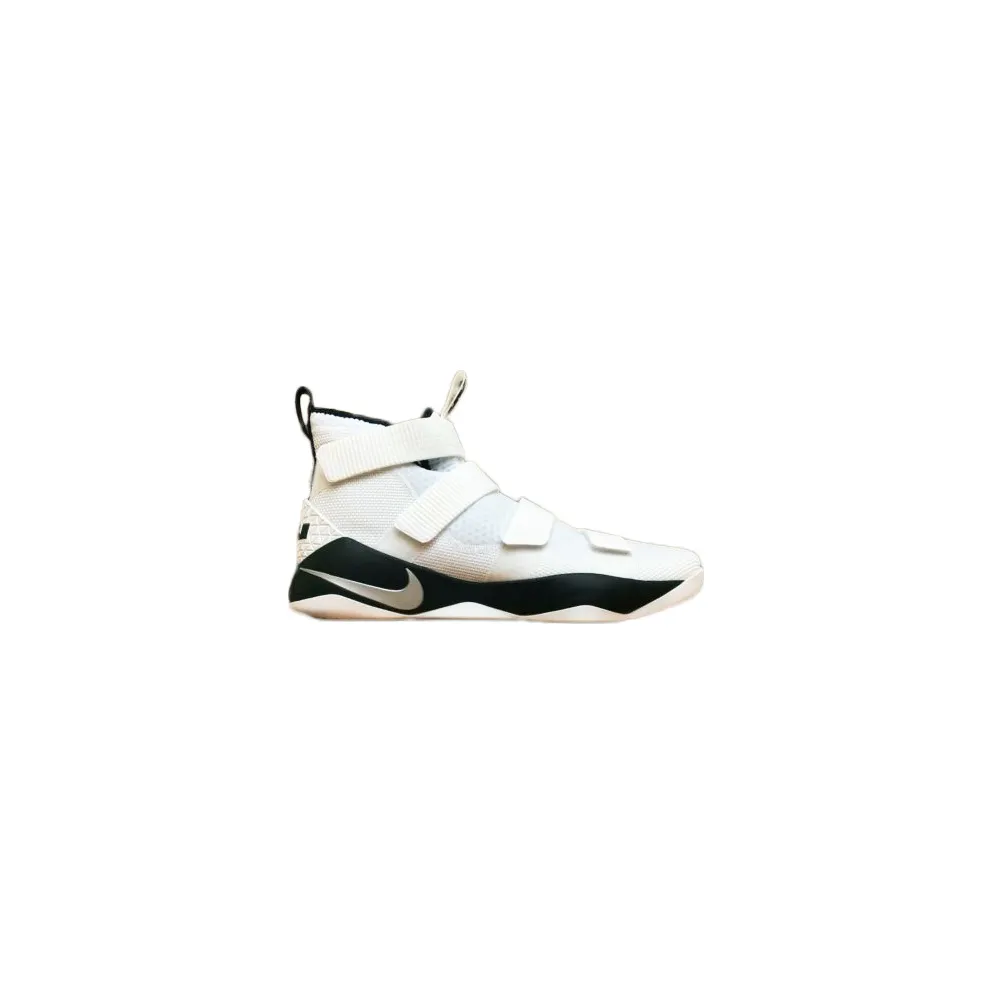 Nike LeBron Soldier 11 White Metallic Silver Black (943155-106)