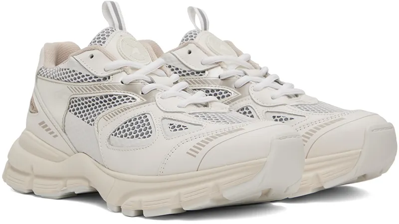 Axel Arigato White & Taupe Marathon Runner Sneakers (F0158042)