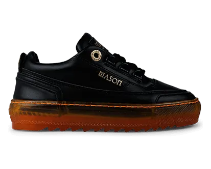 Mason Garments Firenze Suede Black/Fluo Orange Schwarz (B-FW20-7C)