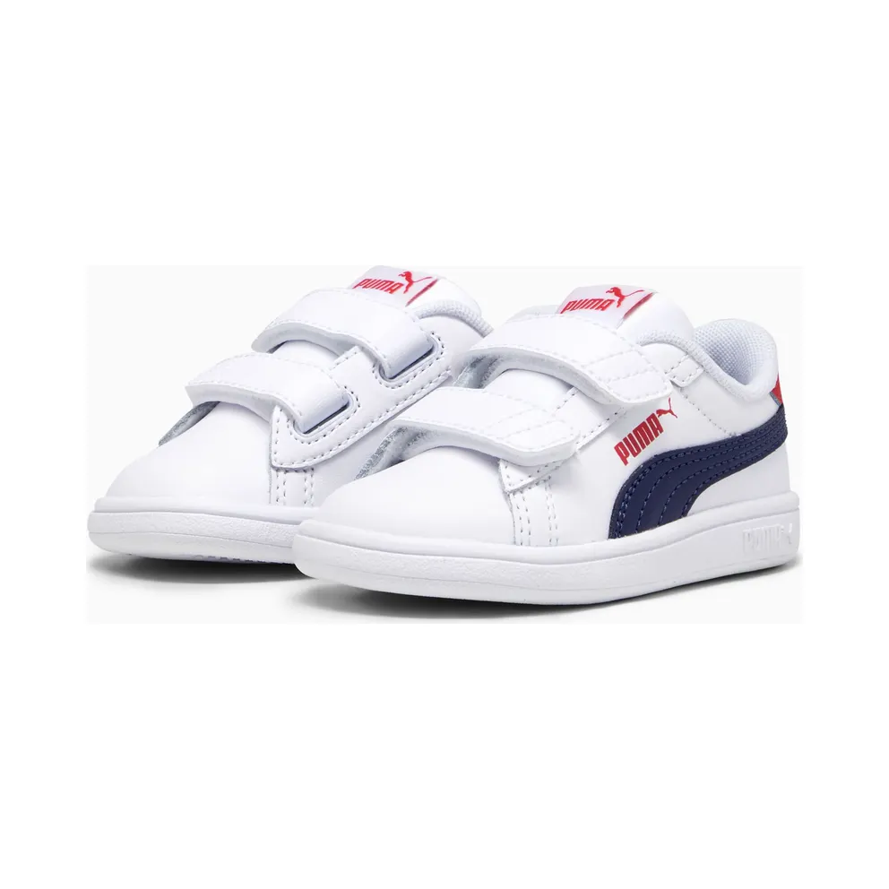 Puma Smash 3.0 leren V White/Blue/Red (392034-11)