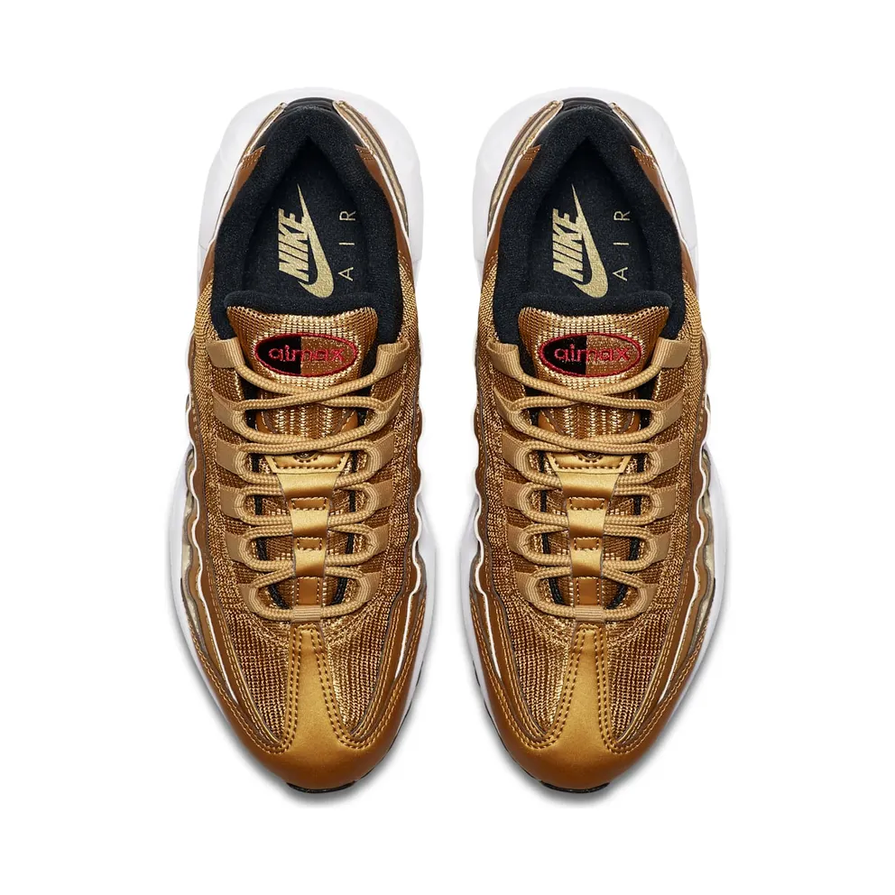 Nike Air Max 95 Metallic Gold (W) Metallic Gold/Varsity Red-White-Back (814914-700)