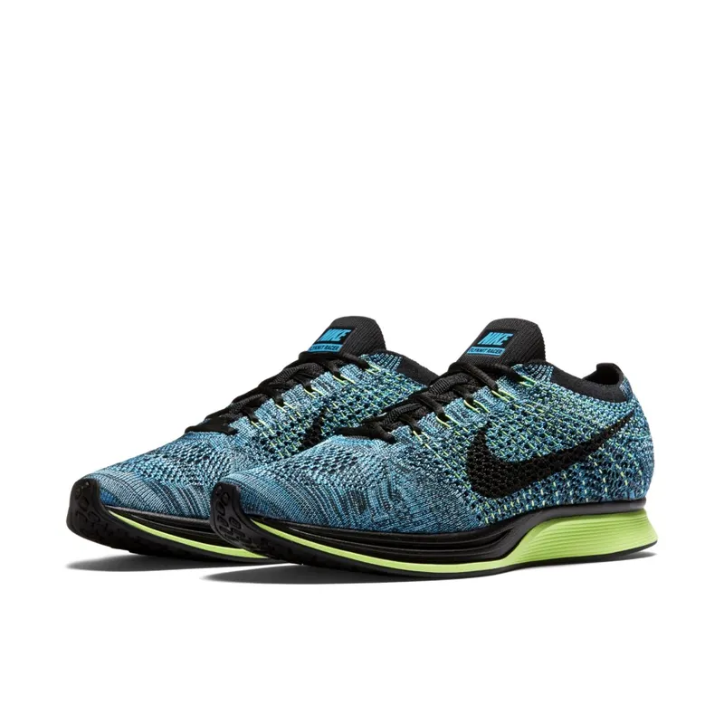 Nike Flyknit Racer Blue Lagoon Volt "Gecko" (526628-401)