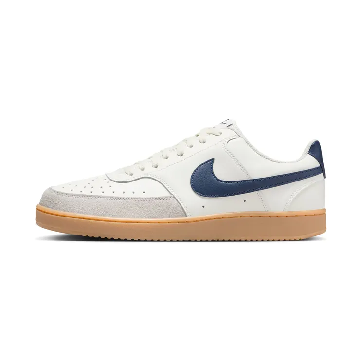 Nike Court Vision Low “Sail / Gum Light Brown / Light Iron Ore / Midnight Navy” (HF1068-133)