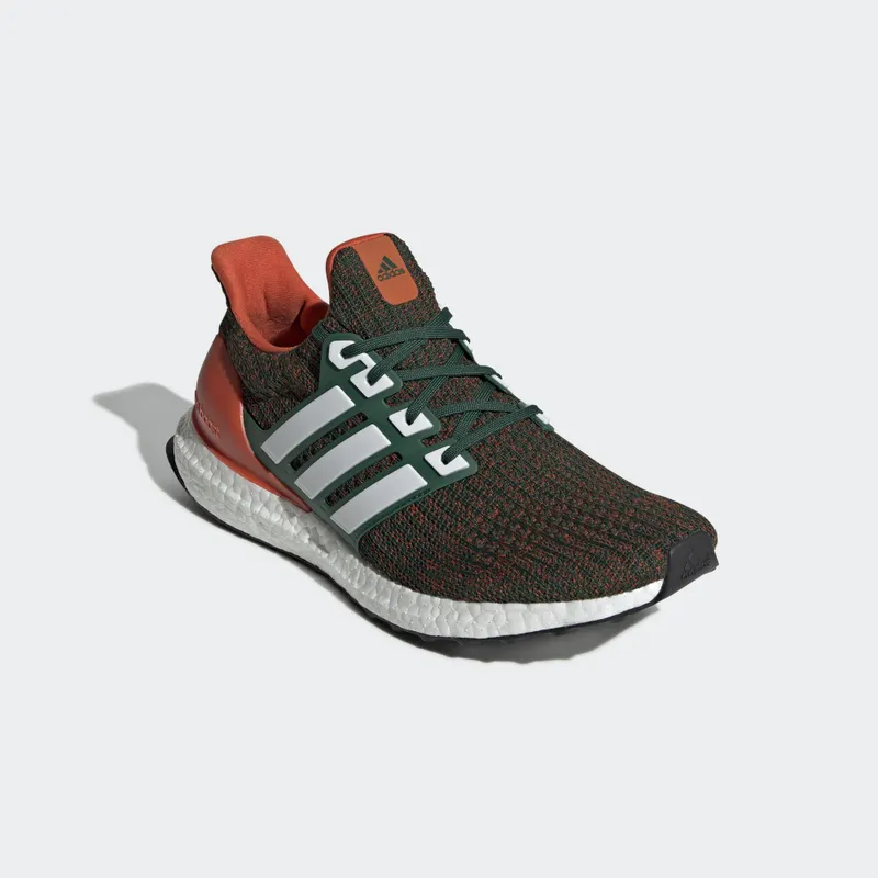 adidas Ultra Boost 4.0 Miami Hurricanes Dark Green/Cloud White/Collegiate Orange (EE3702)