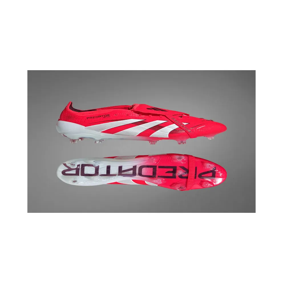 adidas Predator Elite Fold-over Tongue Firm Ground Boots “Lucid Red / Cloud White / Core Black” (ID8966)