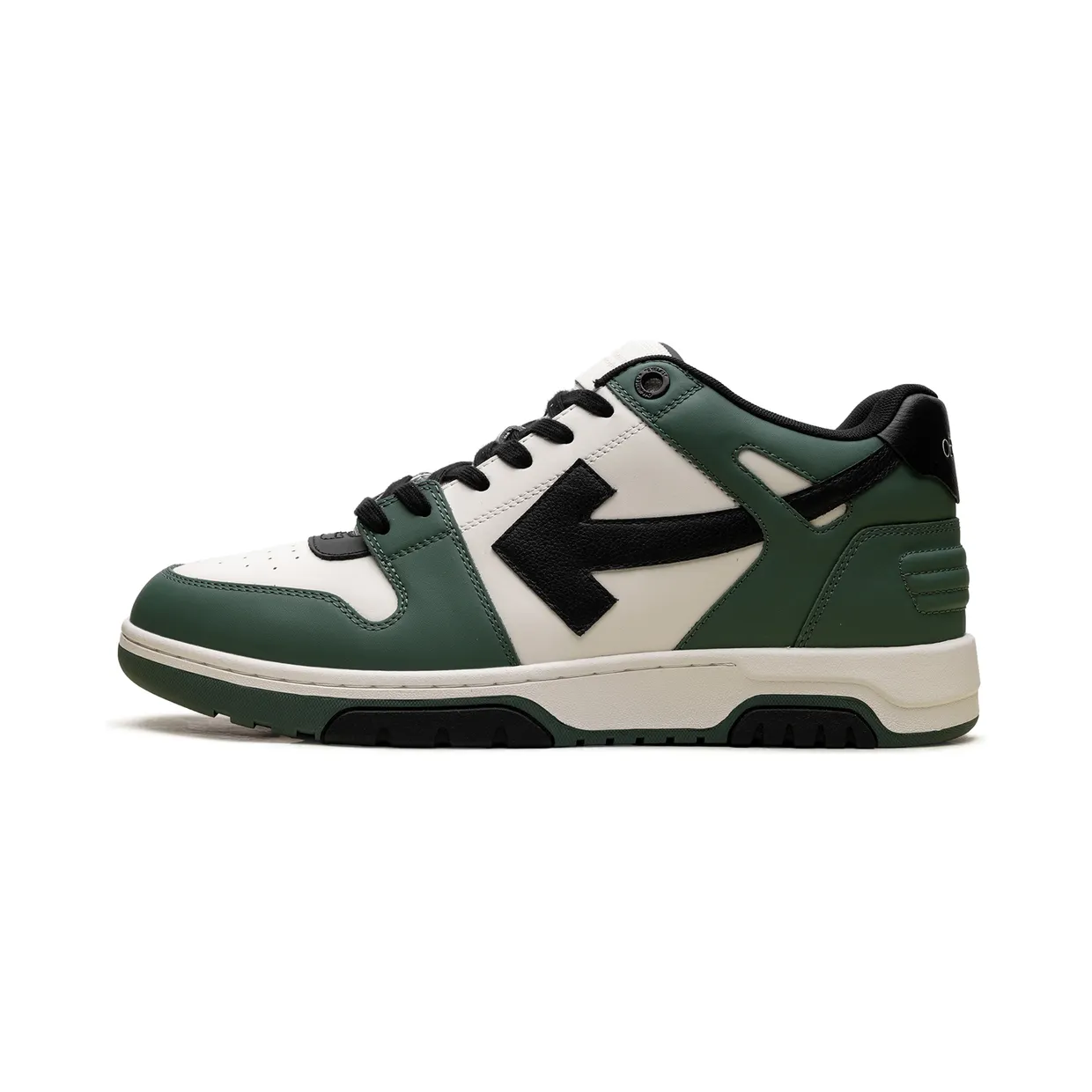 OFF-WHITE Out Of Office OOO Low Tops Green Black Cream (OMIA189F25LEA0030310) (2)