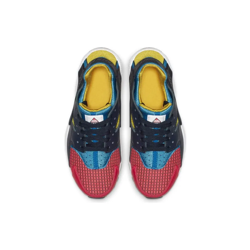 Nike Air Huarache Run Ultra Now Multi-Color (GS) Bright Crimson/Photo Blue-Amarillo-Obsidian (BQ7096-600)