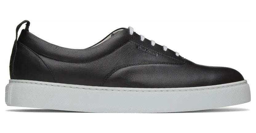 Paul Stuart Black Leather CVO Sneakers (4552CELE058)