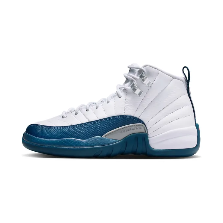 Air Jordan 12 GS French Blue (2025) “White / Metallic Silver / Varsity Red / French Blue” (153265-114)