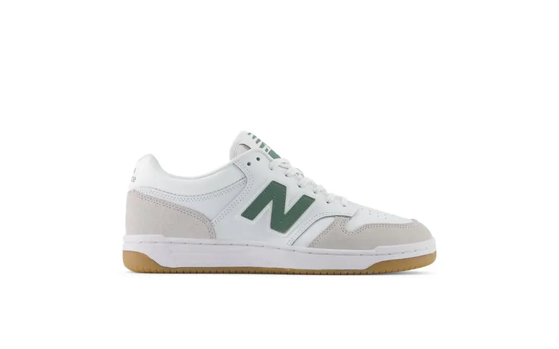 New Balance 480 White Grey Green Gum (BB480LYG)
